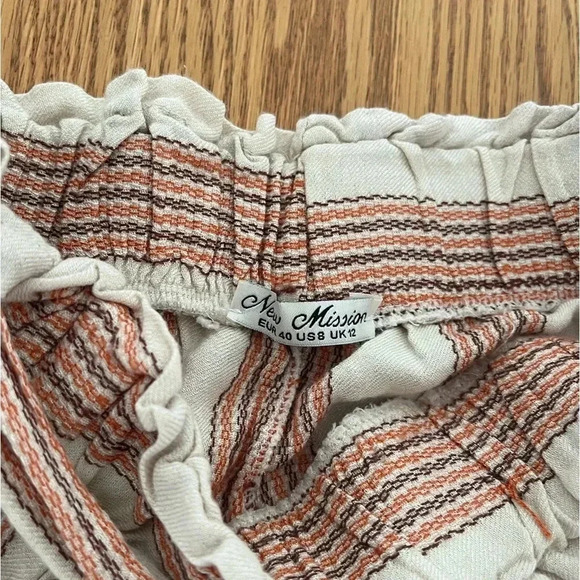 Striped Paperbag Shorts | Stretch Waist with Pockets | Breathable Istanbul Style - Picture 6 of 7